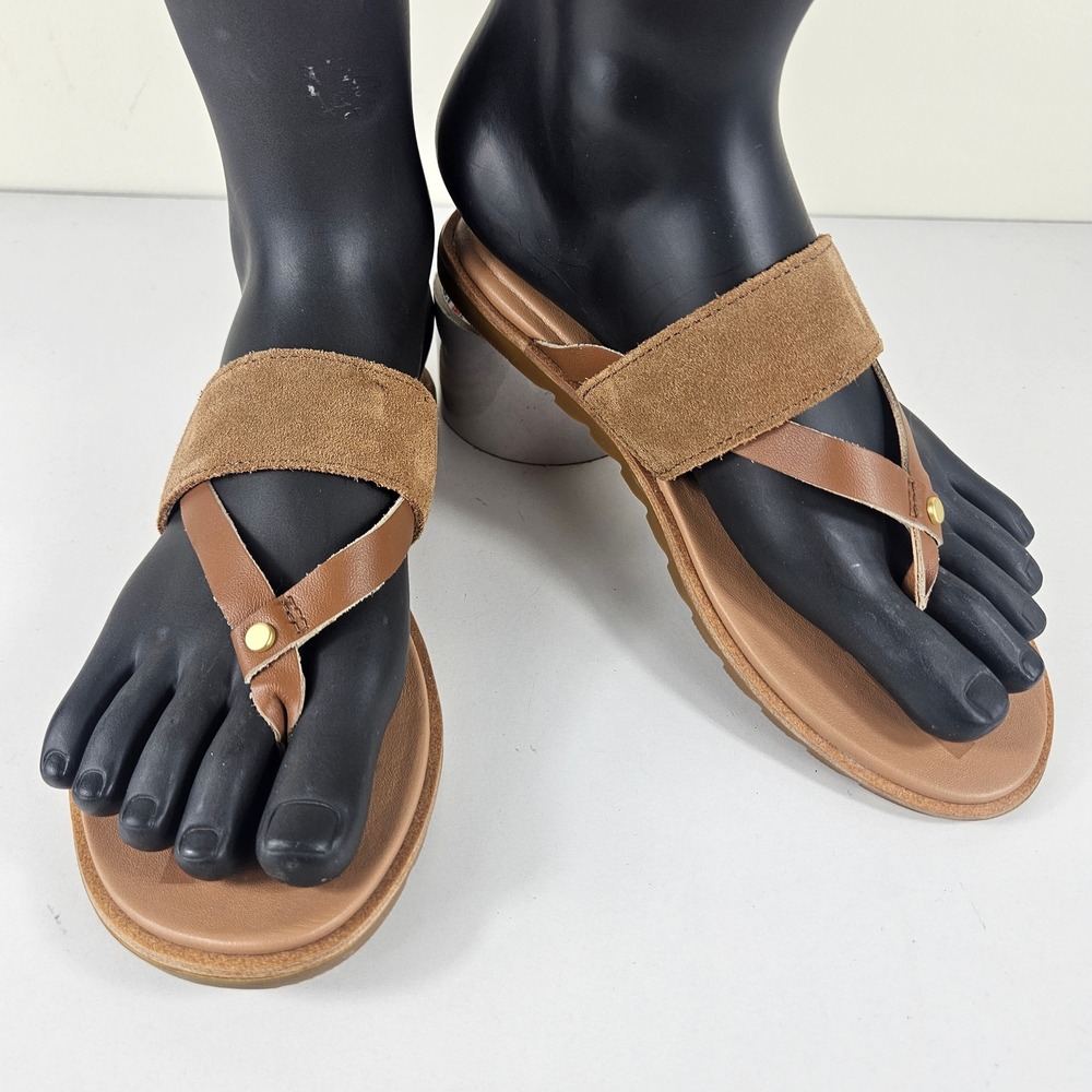 Sorel Ella II Easy Flip / Slip-On Thong Sandal Womens 5.5 Velvet Tan Flat